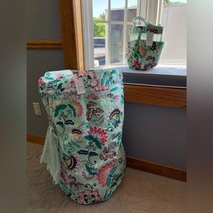Vera Bradley matching laundry basket & shower caddy